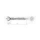 200 Vis 5x50 Inox A4 ( AISI 316 ) Autoforeuse PRO Double Filet Torx + 1 embout T20