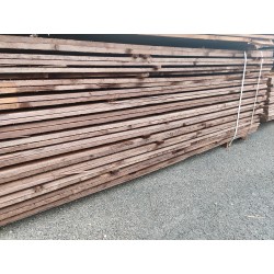 * DESTOCK Lot de 308 Planches Voliges 18x100mm en Résineux Choix 2-3 Grisés Brut non traité 2m
