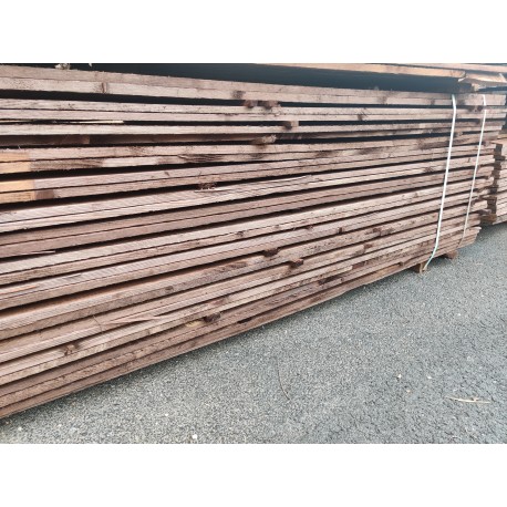 * DESTOCK Lot de 308 Planches Voliges 18x100mm en Résineux Choix 2-3 Grisés Brut non traité 2m
