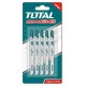 ♣ Set de 5 lames pour scie sauteuse TOTAL