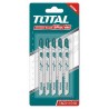 ♣ Set de 5 lames pour scie sauteuse TOTAL