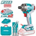 ♣ Set Perceuse TOTAL 2 vitesses avec deux batteries et chargeur