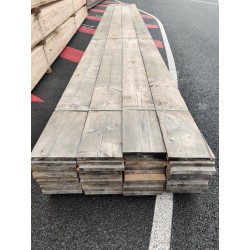 *DESTOCK Lot Bois Planche / Plateau 30x271 Épicéa Sec KD Abouté / Raboté 4 faces bords droits Déclassé Traité Naturel ...