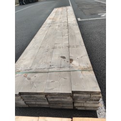 * DESTOCK Lot Bois Planche / Plateau 30x271 Épicéa Sec KD Abouté / Raboté 4 faces bords droits Déclassé Traité Naturel...