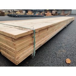 * DESTOCK Lot Bois Planche / Plateau 30x246 Épicéa Sec KD Abouté / Raboté 4 faces bords droits Déclassé Traité Naturel...