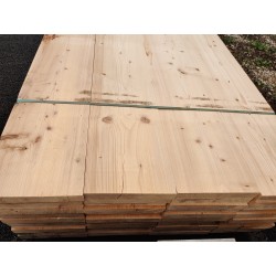* DESTOCK Lot Bois Planche / Plateau 30x246 Épicéa Sec KD Abouté / Raboté 4 faces bords droits Déclassé Traité Naturel...