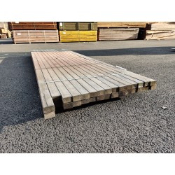 *DESTOCK Lot Lambourde 40x60 pour Terrasse Bois Exotique Classe 4 Déclassé