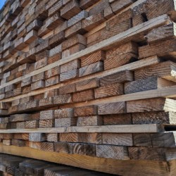 * DESTOCK Lot de 308 Planches Voliges 27x80mm en Résineux Choix 2-3 Grisés Brut non traité 2,50m