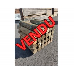 * DESTOCK Lot de Rondin Bois Rond Fraisé Pin Imprégné Traité Autoclave Classe 4