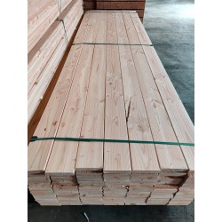 *DESTOCK Lame de Terrasse Bois Lisse LINEO 28x145 Douglas Naturel 3,50 m
