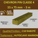 Chevron Lambourde 55X75mm Pin Autoclave Marron Cl.4 Raboté 3M