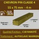 Chevron Lambourde 55X75mm Pin Autoclave Marron Cl.4 Raboté 4M