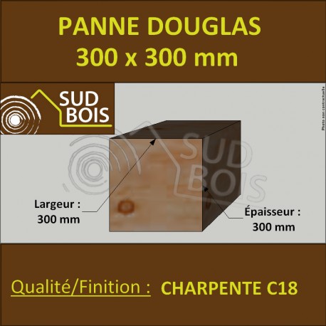Panne / Poutre / Poteau 300x300 Douglas prix au mètre