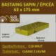 Bastaing 63x175mm Sapin/Épicéa Traité Classe 2 Jaune