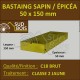Bastaing 50x150mm Sapin/Épicéa Traité Classe 2 Jaune