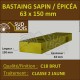 Bastaing 63x150mm Sapin/Épicéa Traité Classe 2 Jaune