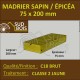 Madrier 75x200mm Sapin/Épicéa Traité Classe 2 Jaune