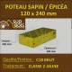 Poteau 120x240mm Sapin/Épicéa Traité Classe 2 Jaune