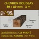 Chevron / Poteau 89x89 mm Douglas Naturel Raboté 3M