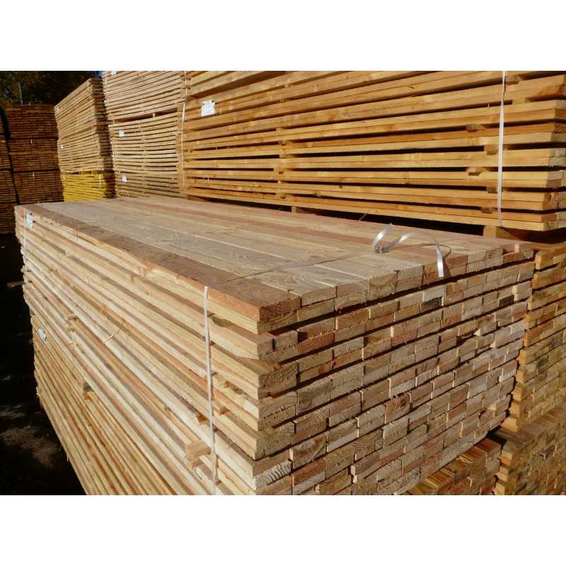 * Planche 27mm Brut Traitée Autoclave Marron Choix 2-3 Prix au M² - SUD