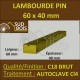 Lambourde 60x40mm Pin Autoclave Marron Classe 4