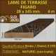 Lame Terrasse FIGARO 28x145mm Douglas Naturel Striée 4m