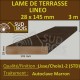 Lame Terrasse 28x145mm Douglas Autoclave Marron Lisse 3m