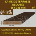 ♦ Lame Terrasse Aboutée 28x145mm Douglas Autoclave Lisse - Prix / m²