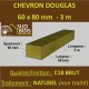 *Palette de 70 Chevrons 60x80 Douglas Naturel Brut 3M