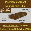 * Palette de 30 Bastaings 60x180 Douglas Autoclave Marron Brut 4M