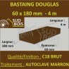 * Palette de 30 Bastaings 60x180 Douglas Autoclave Marron Brut 4M
