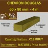 * Palette de 70 Chevrons 60x80 Douglas Naturel Brut 4M