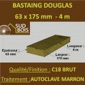 * Palette de 30 Bastaings 63x175 Douglas Autoclave Marron Brut 4M