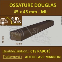 Ossature 45x95 Douglas Autoclave Marron Choix 2 Raboté Prix/ml