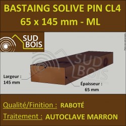 Bastaing Solive 75x145 Pin Raboté Traité Autoclave Cl.4 Prix / ml