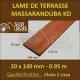 Lame Terrasse Massaranduba KD 20x140 Lisse 2 Faces 20x140 0.92m