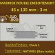 Madrier Chalet Double Emboîtement Douglas Naturel 45x132mm en 3m
