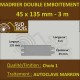 Madrier Double Emboîtement Douglas Autoclave Marron 45x135mm 3m