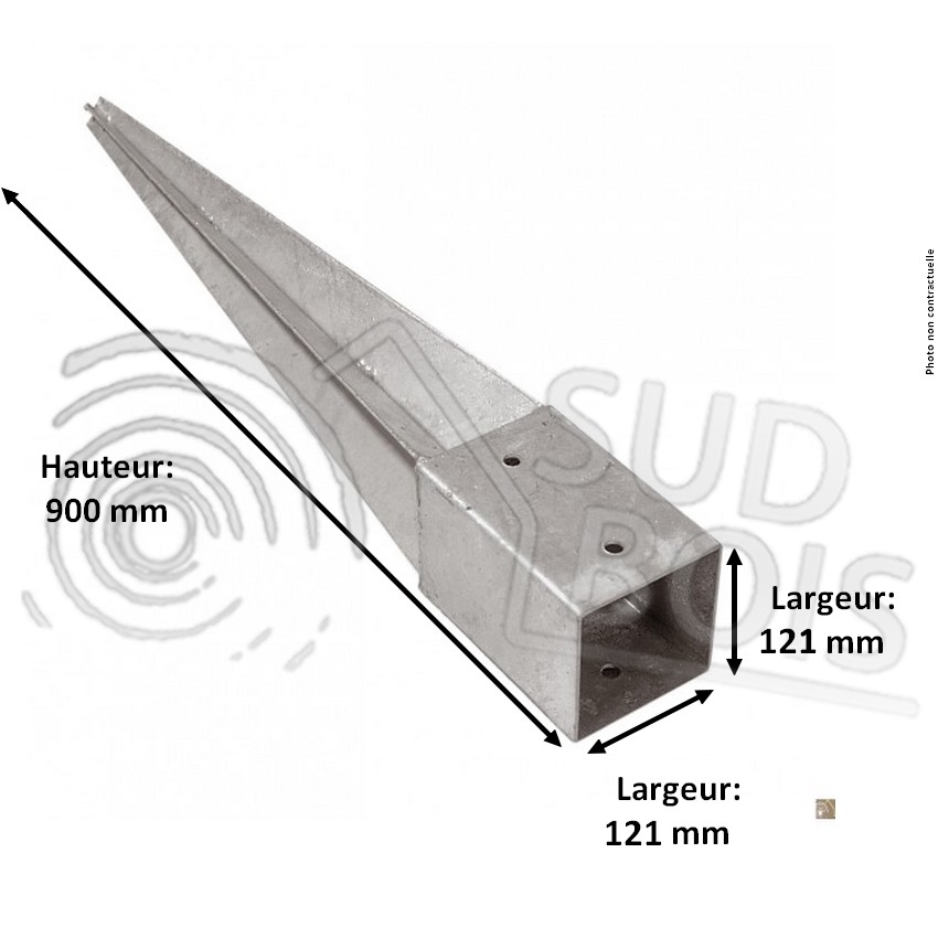 Platine poteau bois 12x12 Clearance