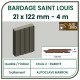 ♦ Lame de Bardage Bois St Louis 21x125 Douglas Autoclave Marron 2ème Choix 4m