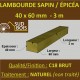 Lambourde 60x40mm Sapin/Epicéa Naturel 3M